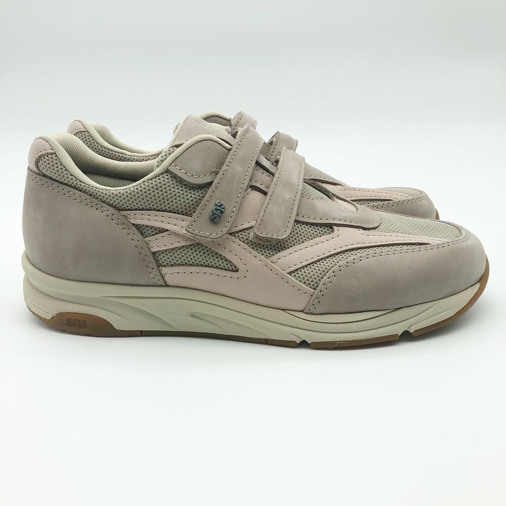 SAS Womens TMV - EZ Strap Sneakers Size 5.5 WW Taupe Pink Leather NIB - Picture 2 of 10
